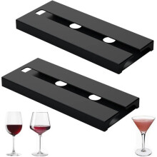 Porte-tasses - Non spécifié - Lot de 2 - Plastique noir - Support suspendu - Gain de place