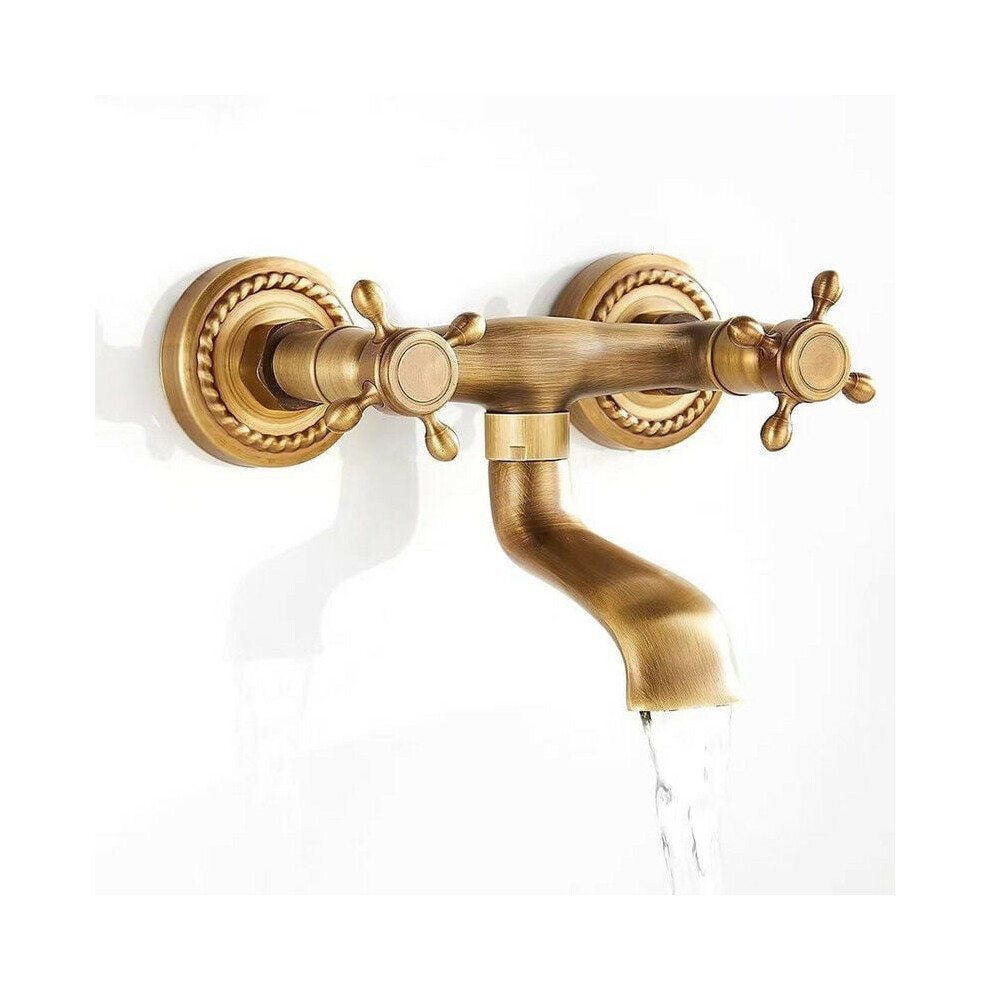 Vintage Bathtub Faucet, Wall-Mounted Mixer Tap With Unique Style, Suitable For Bathroom And Rv Sinks 9466005061193