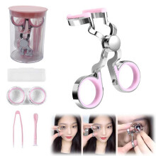 Contact Lens Applicator Kit with Soft Silicone Tip, Long Nail Friendly Remover and Case, Pink