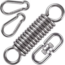 Heavy Duty Suspension Swing Set, Spring Steel Construction For Hanging Chair, Tent, Boxing, Or Porch Swing, Easy To Install Without Tools