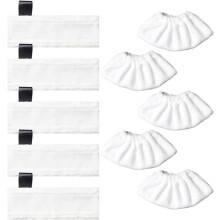 Chiffons de nettoyage de rechange pour nettoyeur vapeur Kärcher EasyFix SC2, SC3, SC4 et SC5. 5 chiffons + 5 housses.