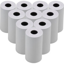 Rouleau de 10 rouleaux de papier thermique blanc 57 x 30 mm pour reçus et mémos photo, compatible avec les imprimantes photo instantanées.