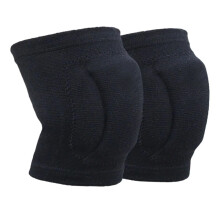 Knee protectors 1 pair Thickened Sponge Sports Knee Pads Breathable Press Outdoor Knee Volleyball Dance Knee Pads(L) L 2pc Black