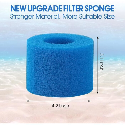 Filtre éponge Bestway Type VI pour piscine et spa - Réutilisable et lavable - Bleu 2