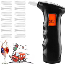 Éthylotest haute qualité, testeur d'alcoolémie, analyseur d'alcool, écran LCD numérique, lot de 3 avec 5 embouts buccaux.
