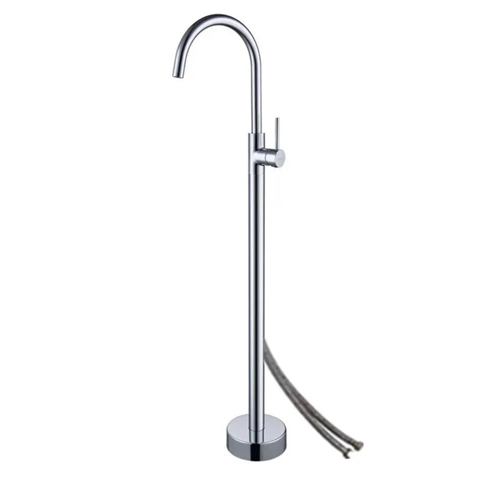 Freestanding Bathtub Faucet With Handheld Shower Rose Gold Mixer Tap Floor Or Wall Mounted Chrome Style 4 9339159920992