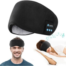 Masque de sommeil - Écouteurs Bluetooth - Ultra-doux - Pour le sport - Pour les voyages - Unisexe