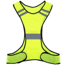Gilet de sécurité réfléchissant haute visibilité, taille ajustable, pour vélo, moto, marche, course à pied, jogging, jaune (vert citron)