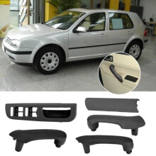 Panneau de commande de lève-vitre + poignée de porte intérieure pour VW Jetta Golf MK4 1999-2004, Noir-TAM
