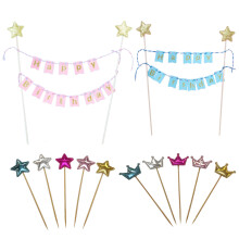 Bannière « Joyeux anniversaire » avec kit classique, décoration de gâteau réutilisable offrant un excellent rapport qualité-prix,