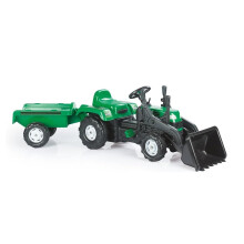 Dolu Children's Ride On Ranchero Tractor with Trailer & Movable excavator Ride on - Green