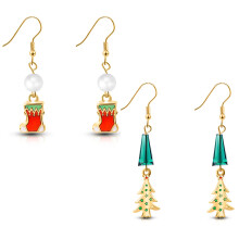Orecchini regalo perfetti per le donne, collezione di orecchini natalizi dallo spirito festivo, gioielli per le vacanze con design a orecchini