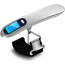 Balance électronique pour bagages / Balance de voyage / Balance numérique portable, Capacité maximale : 50 kg (110 lb) - Blanc/Bleu