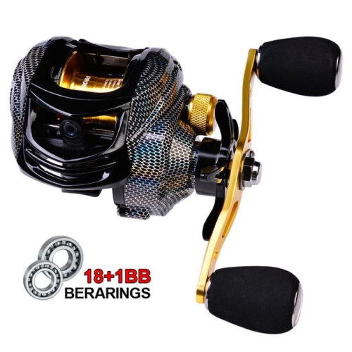 Moulinet de pêche casting - DW132PL - 18+1 roulements - Ratio 7.2:1 - Frein puissant et progressif 2