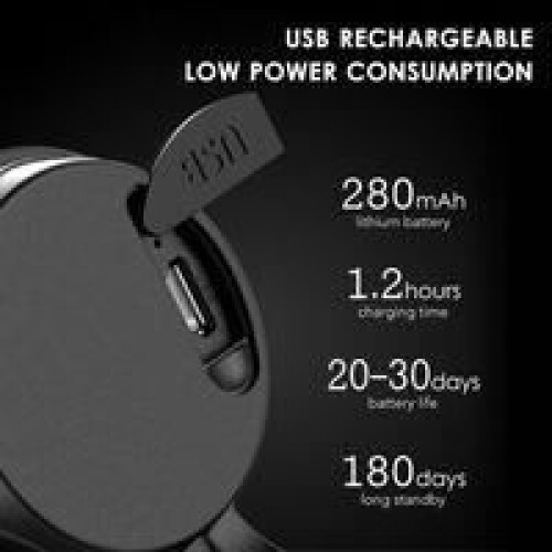 Sonnette de vélo électrique rechargeable par USB, étanche IP65, 120 dB, Klaxton - Noire 1