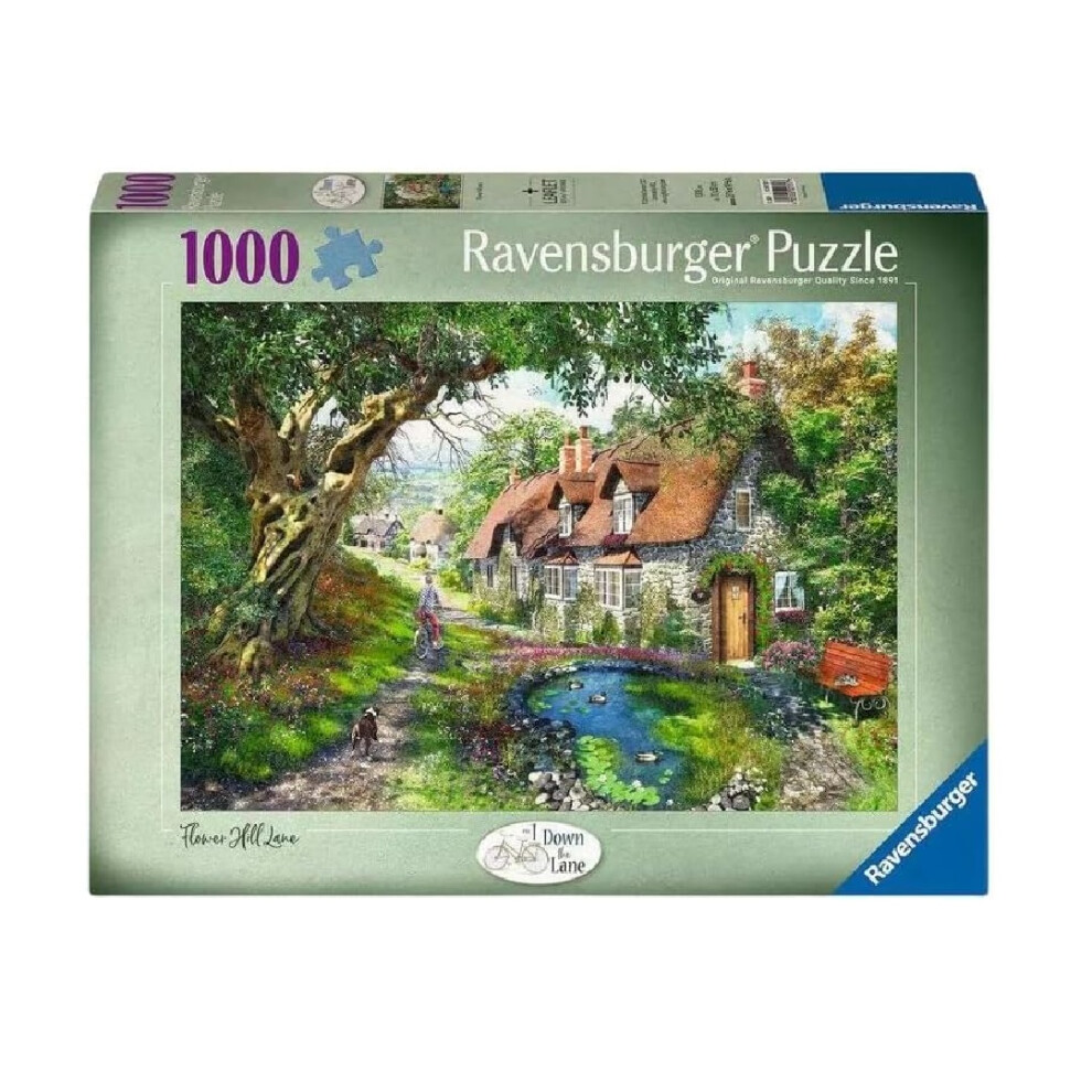 Ravensburger Down The Lane No.1 Flower Hill Lane Jigsaw Puzzle (1000 Pieces)