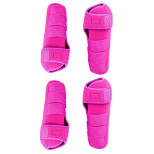 4X Horse Boots Leg Protection Leg Equipment Leg Bandage Set for Outdoor, PINK, L