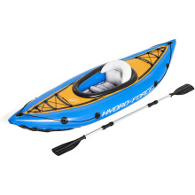 Bestway 1 Person Inflatable Kayak Boat Set with Hand Pump Canoe Hydro-Force