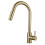 Durable Pull Down Kitchen Faucet, Lead-Free Approved Solid Brass Construction, Dual Function Sprayer for Effortless Cleaning, 360 Degree Swivel Taps, 1