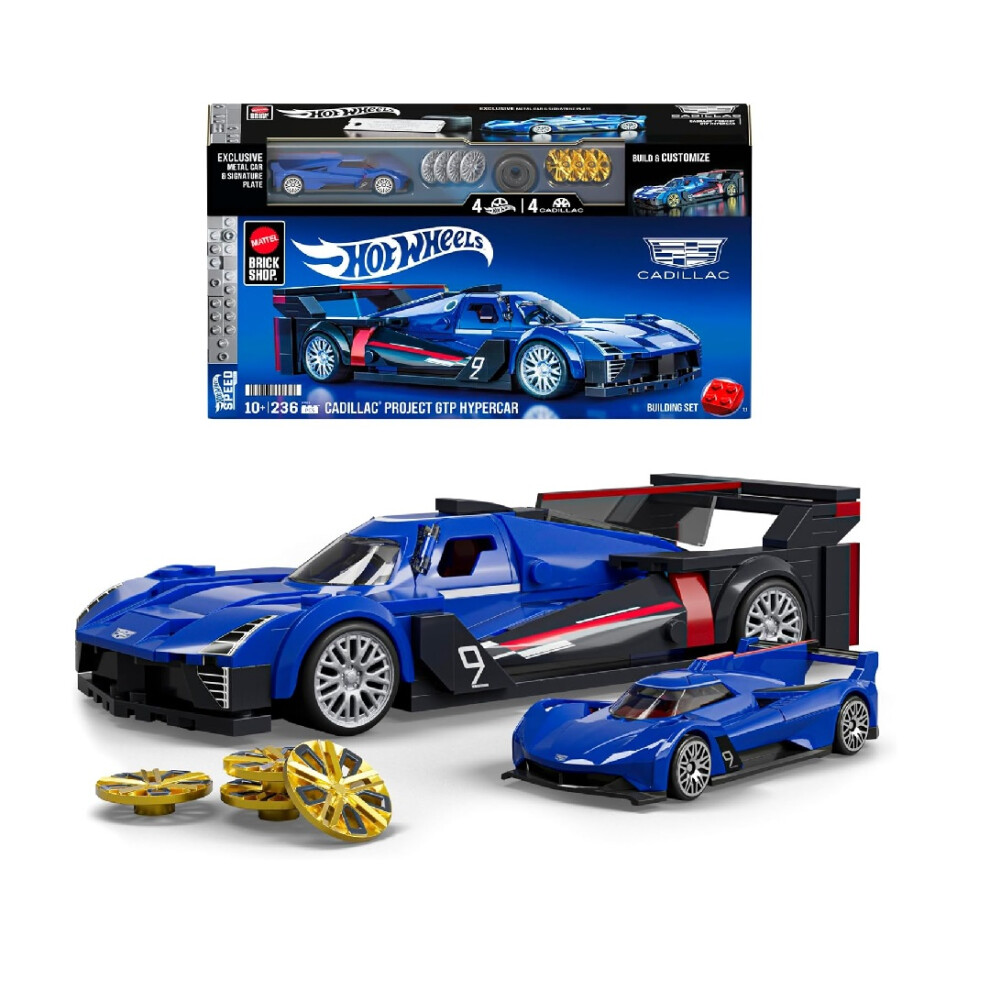 Hot Wheels Mattel Brick Shop Speed Cadillac Project Gtp Hypercar 236Pcs Jfr89
