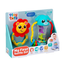 | Play Tots - My First Rattle Set | Easy-to-grip animal character rattles to shake and spin, 100% BPA free | Baby and Toddler Toys | Suitable from