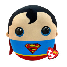 Superman Squishy Beanie - 10" Soft Plush Toy | Cuddly Collectible for Kids & Babies | Stuffed Teddy Plushies | DC Comics