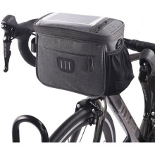 Sacoche de vélo étanche pour guidon, support pour téléphone tactile, bandoulière amovible