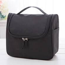 Trousse de toilette de voyage - Noire - Grande trousse de toilette suspendue - Trousse cosmétique pour hommes et femmes