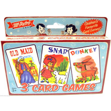 3Pks Childrens Classic Card Games Old Maid Snap Donkey Stocking Filler