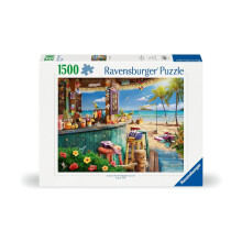 Ravensburger Beach Bar Breezes 1500-Dílná Skládačka - Zábavné Umění na Téma Pláže
