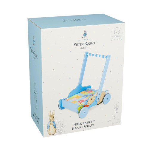 Toys Peter Rabbit Block Trolley for 12 Months +