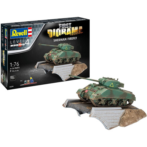 Revell Revell 03299 First Diorama Set - Sherman Firefly 1:76 Plastic Model Kit