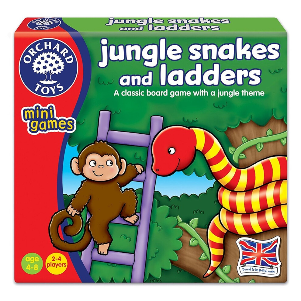 Orchard Toys Jungle Snakes and Ladders Mini / Travel Game