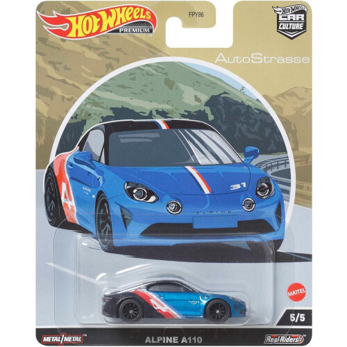 Hot Wheels Alpine A110 Μπλε Μεταλλικό και Μαύρο με Γραφικά "Auto Strasse" Μοντέλο Αυτοκινήτου Diecast