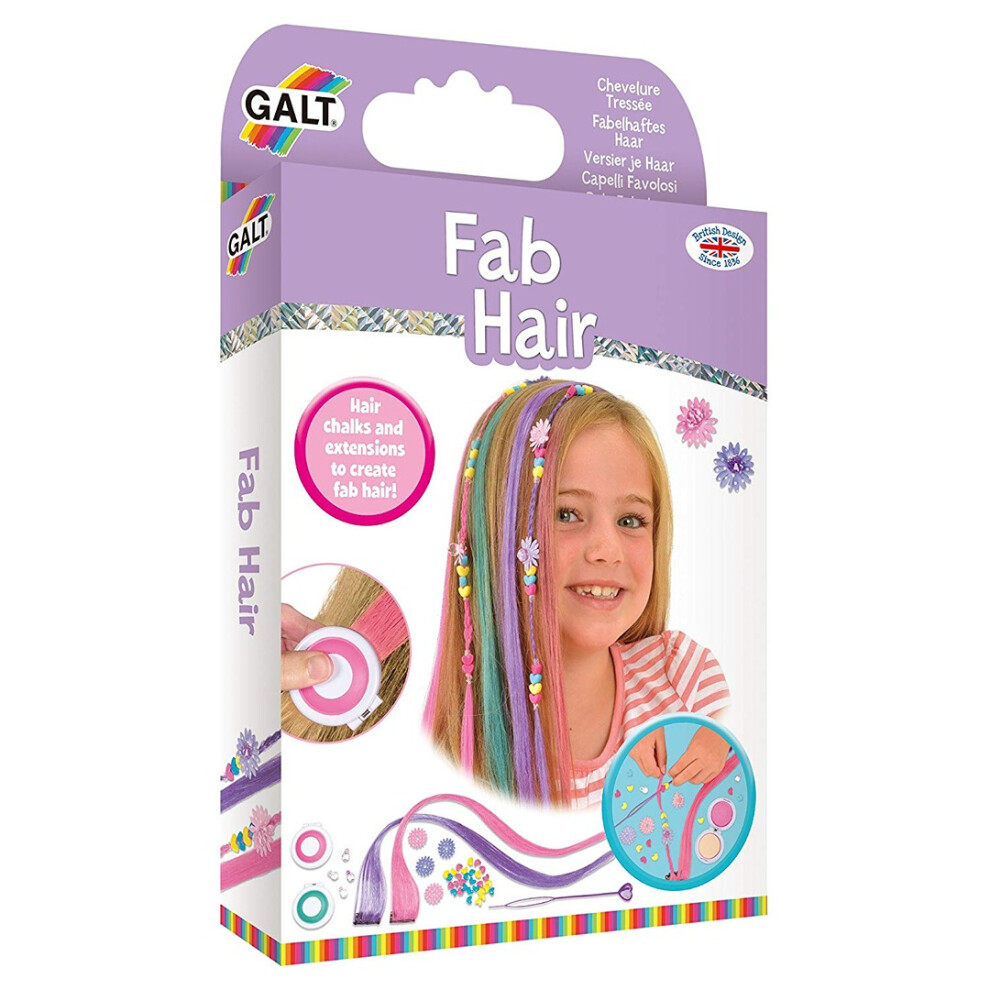 Galt Toys Fab Hair, Extensions And Hair Chalk Kit For Children
