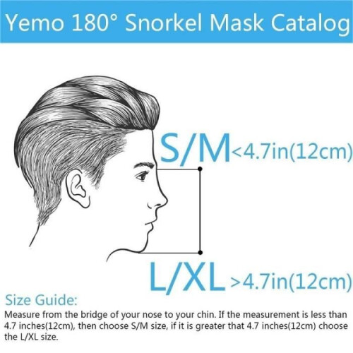 Masque de plongée - TRESOR - Anti-buée - Intégral - Taille S/M - Bleu 2