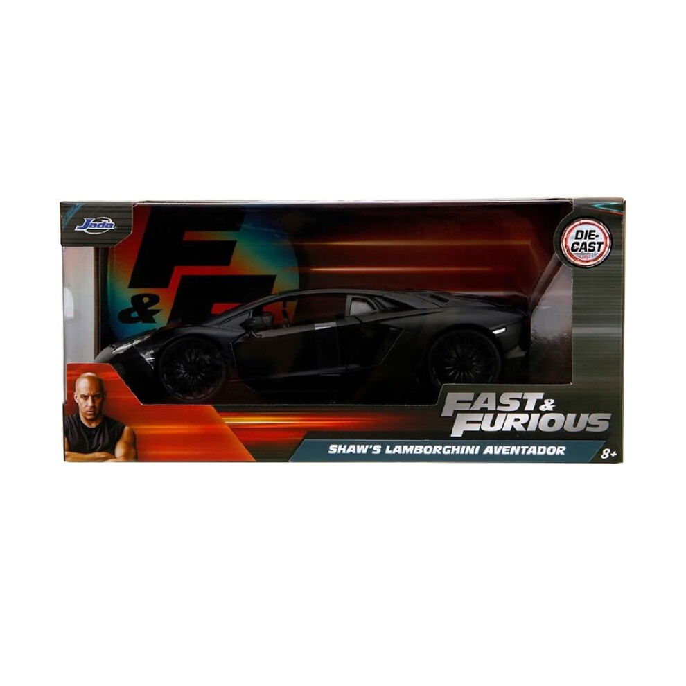 New Jada Fast & Furious: Shaw's Lamborghini Aventador 1:24 Diecast Car 253203103