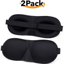 Masque de nuit - Novidia - 3D - Lot de 2 - Anti-lumière - Sangle ajustable - Confortable