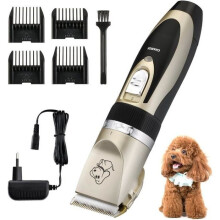 Tondeuse électrique sans fil HanCheng pour animaux de compagnie, rasoir rechargeable, tondeuse professionnelle pour animaux - OR