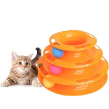 Jouet pour chat, jouet pour chaton, balle, arbre à chat à trois niveaux, jouet interactif pour chat, circuit de jeu pour chat avec balle