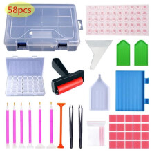 Accessoires et outils pour peinture diamant - 58 pièces