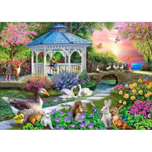 Kit de peinture diamant, kit complet de peinture diamant, peinture par numéros pour adultes, décoration murale, parc animalier 30 x 40 cm