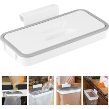 Support suspendu pour sac poubelle avec couvercle pour placard de cuisine - YUW