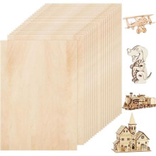 20 feuilles de contreplaqué en bois naturel, 300 200 2 mm, fines feuilles de bois pour loisirs créatifs.