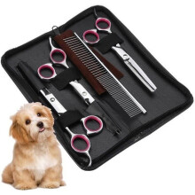 Kit de toilettage pour chien en acier inoxydable 4 pièces B12432