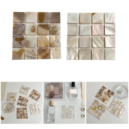 2 stuks handgemaakte schelponderzetters hittebestendige-Witte S 2