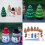 Unfinished Wood Tree Peg Dolls Tree Wood Blank-Christmas Tree 2