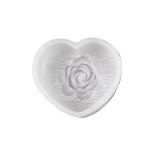 Moules à bougies en Silicone en forme de cœur, pour savon fait-D