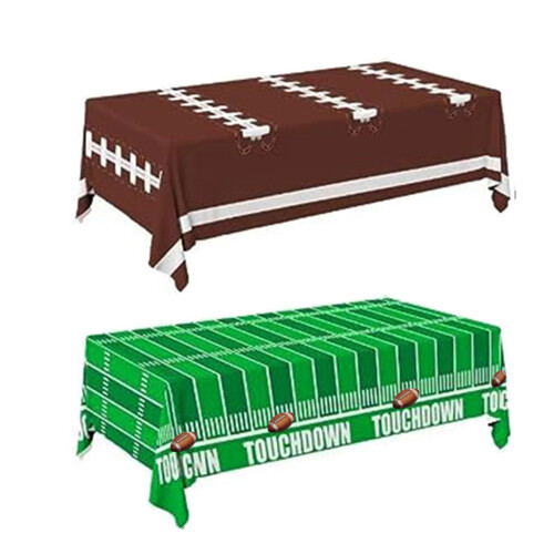Touchdown TableclothsGreat For Football Themed-Coffee 1