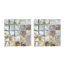 Pack of 2 Natural Shell Drinking Coasters Heatproof-Coffee M